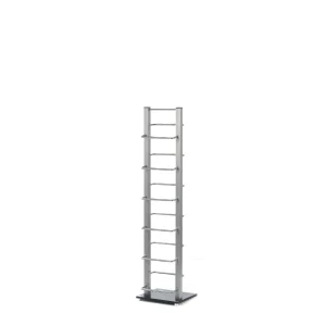 DESIGN CD STÄNDER "TOWER" | 92 cm, silber