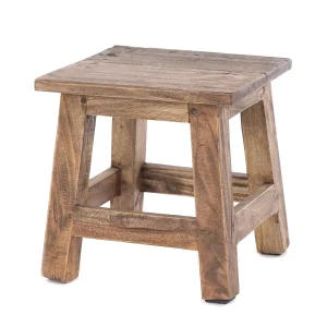 FUSSHOCKER "PALO" 26x26 cm vintage Holz | Farbe: 01 natur-vintage