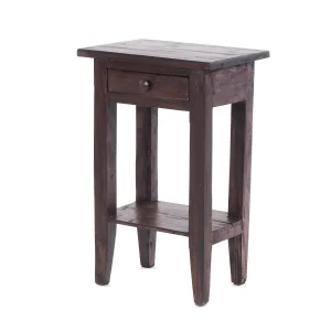BEISTELLTISCH "PLANTA" 52x34 cm vintage Holz | Farbe: 03 dunkelbraun