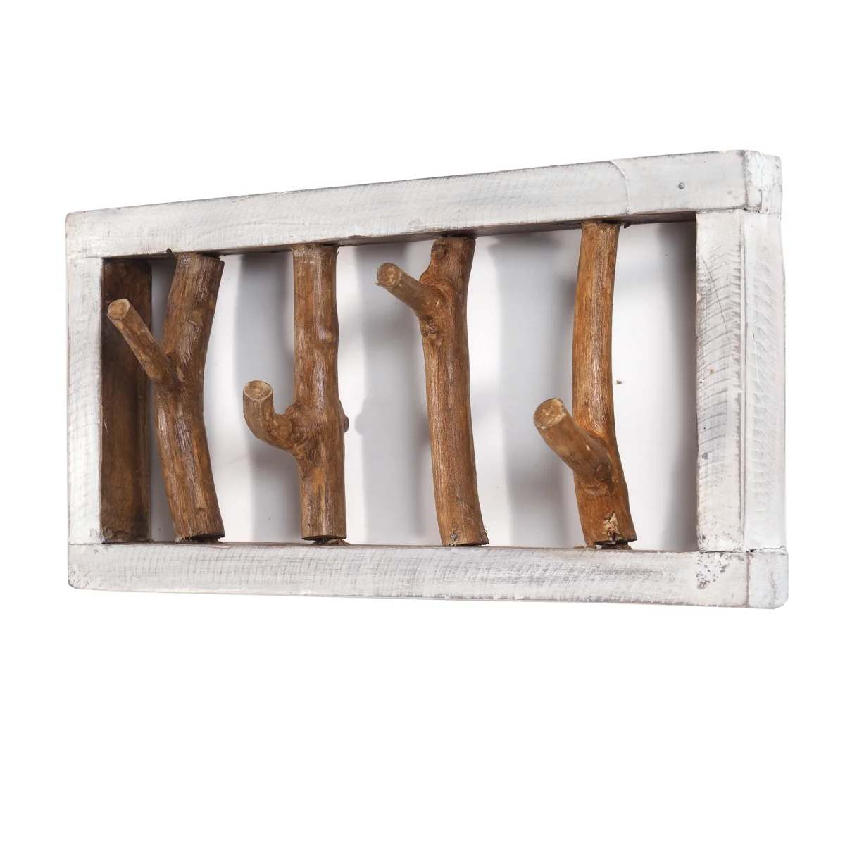 WANDGARDEROBE "LIMB" 45cm, Treibholz | Farbe: 05 weiß-natur – Bild 8