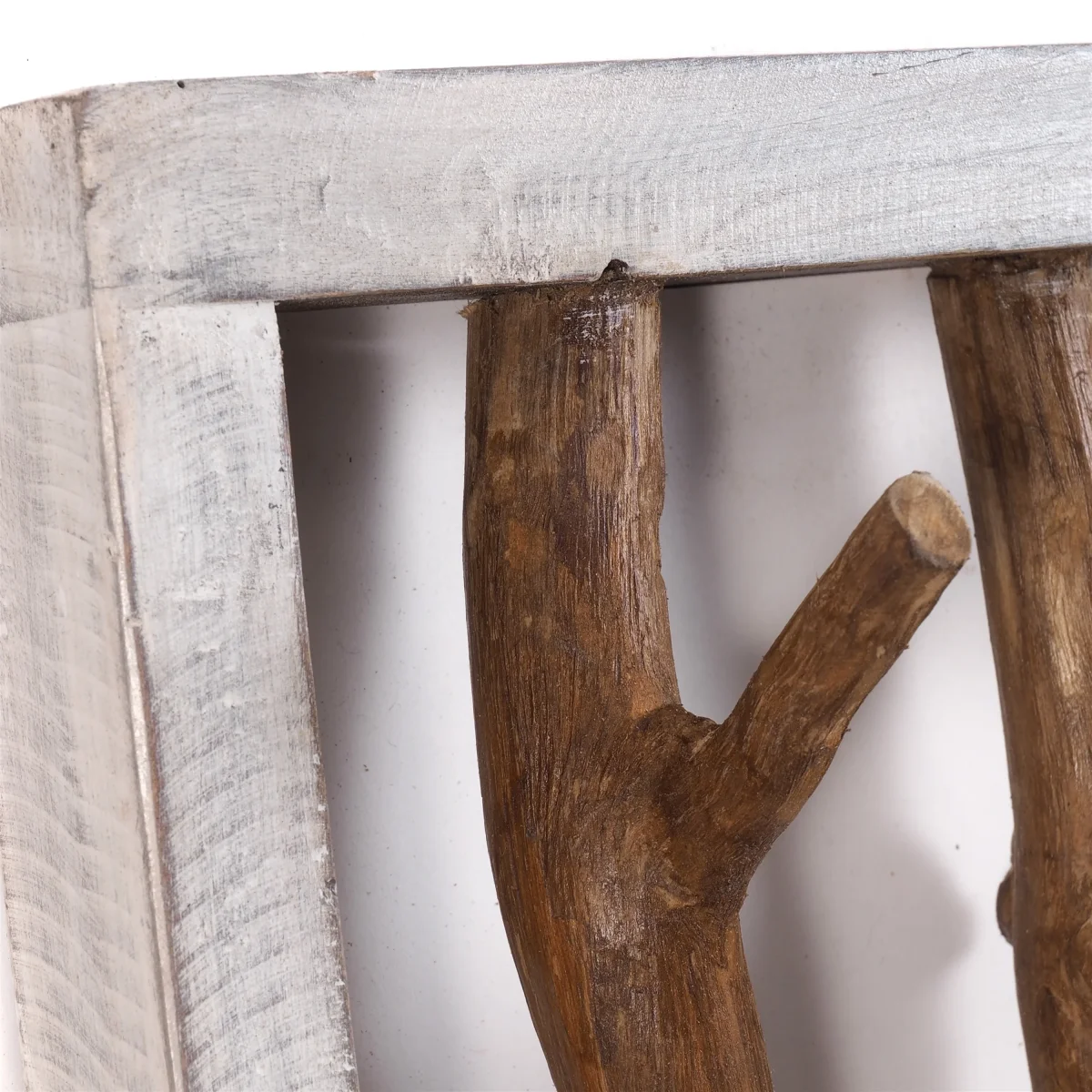 WANDGARDEROBE "LIMB" 45cm, Treibholz | Farbe: 05 weiß-natur – Bild 7