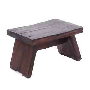 FUßHOCKER "SCHEMEL"  Recyclingholz | Farbe: 03 dunkelbraun
