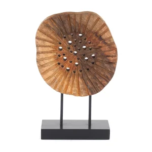 DESIGN SKULPTUR "RAD DER ZEIT" 38cm Mango Holz