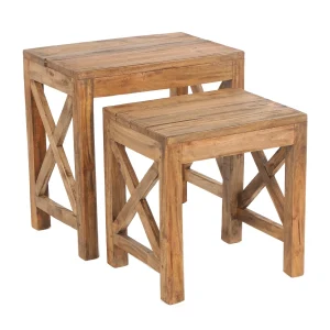 2 ER SET BEISTELLTISCH "FLORA" Blumenständer