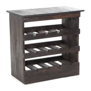 WEINREGAL "RUSTIQUE" 70x38x70 cm (HxBxL) | Farbe: 03 dunkelbraun