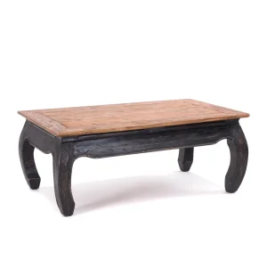 OPIUMTISCH "EAST" rechteckig 60x100 cm Mahagoni | Farbe: 04 schwarz-natur