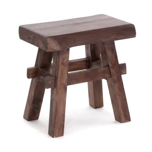 HARTHOLZ HOCKER "VINTAGE 40" Recyclingholz | Farbe: 03 dunkelbraun