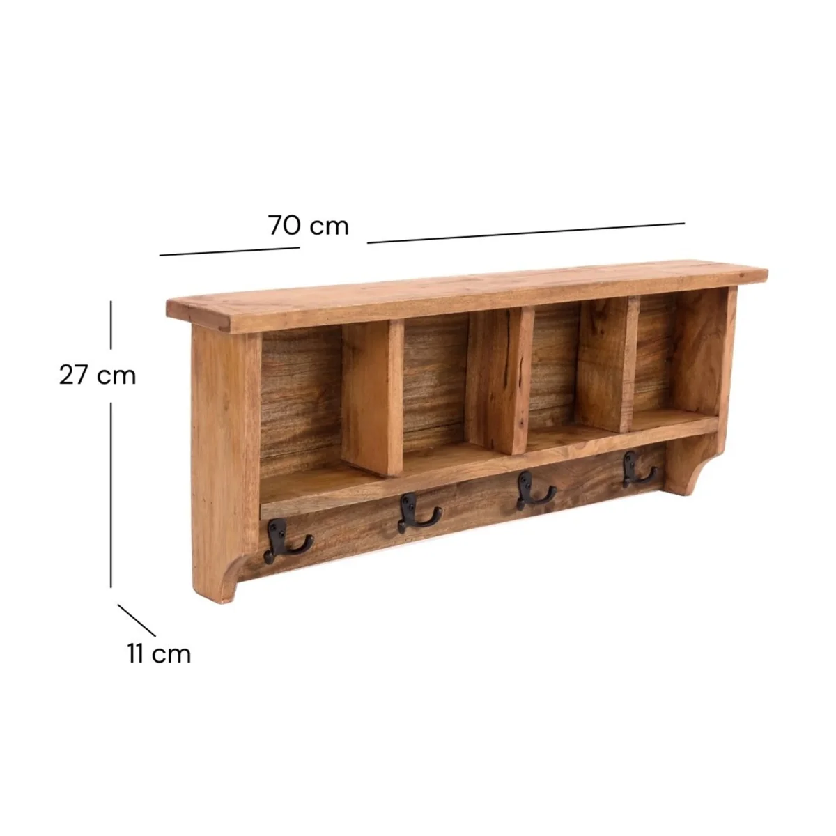 WANDGARDEROBE "VINTAGE 70" Recycling Holz | Farbe: 08 honigfarben gewachst – Bild 3