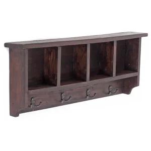 WANDGARDEROBE "VINTAGE 70" Recycling Holz | Farbe: 03 dunkelbraun
