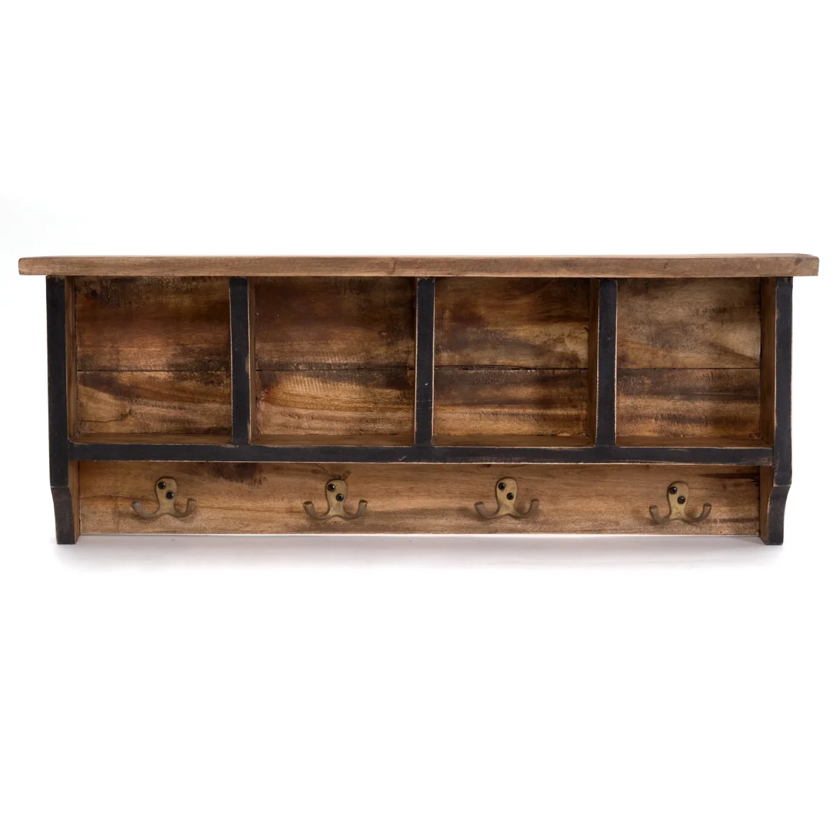 WANDGARDEROBE "VINTAGE 70" Recycling Holz | Farbe: 04 schwarz-natur – Bild 9