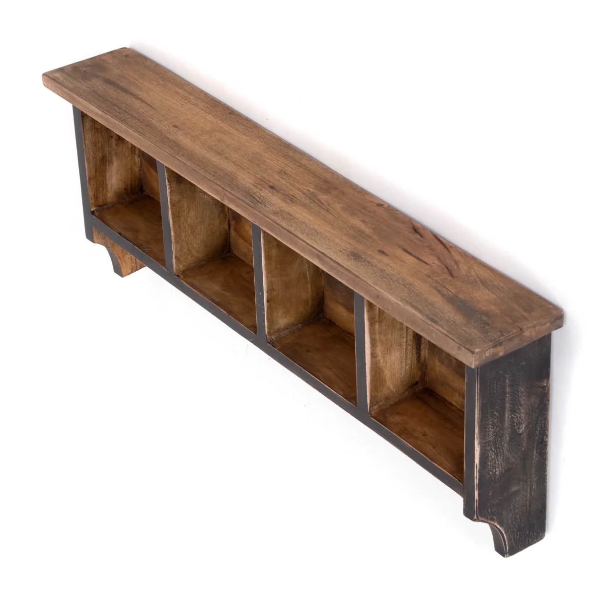 WANDGARDEROBE "VINTAGE 70" Recycling Holz | Farbe: 04 schwarz-natur – Bild 5