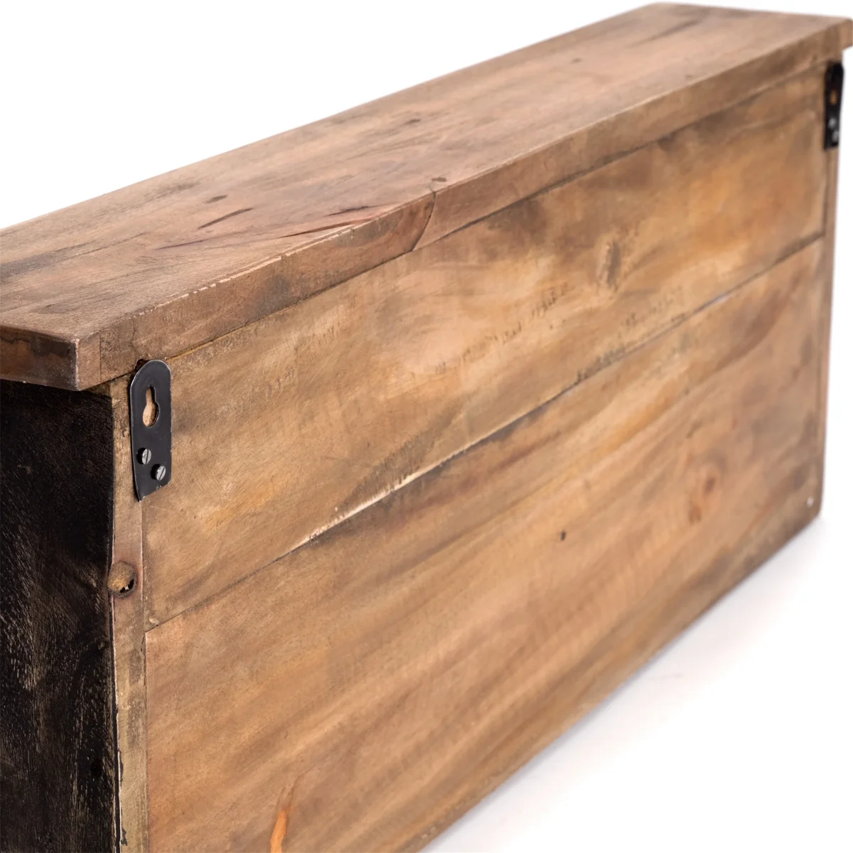 WANDGARDEROBE "VINTAGE 70" Recycling Holz | Farbe: 04 schwarz-natur – Bild 8