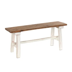 HOLZBANK "ANZIO 90" faltbar 90 cm Recycling Holz | Farbe: 06 weiß-landhaus