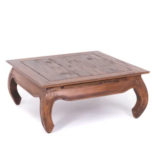 OPIUMTISCH "EAST 80" 80x36cm(BxH) Recyclingholz | Farbe: 02 hellbraun