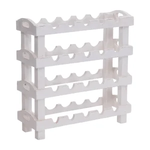 WEINREGAL "RUSTIC" 66x61cm Recyclingholz | Farbe: 06 weiß-landhaus