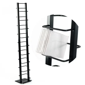 DESIGN CD STÄNDER "TOWER" | 138 cm | Farbe: schwarz