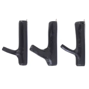 GARDEROBENHAKEN "LIMB" 3er Set schwarz