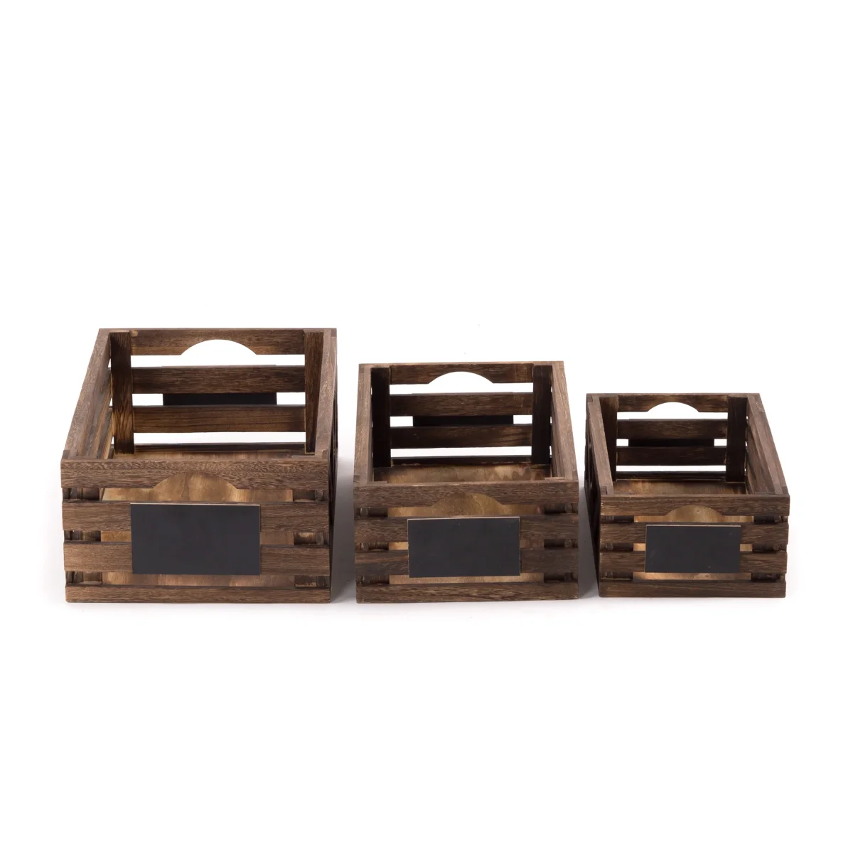 HOLZKISTEN SET "MIRA" 3-teilig mit Tafel – Bild 4