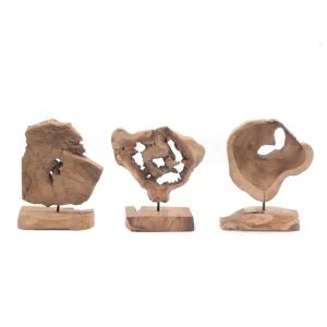 NATURGEWACHSENE HOLZ SKULPTUR "DIO" Teakfigur
