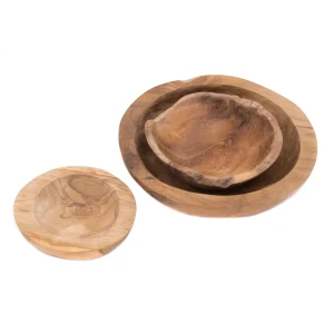 TEAK SCHALEN SET "BOWL" Obstschale, Servierschale