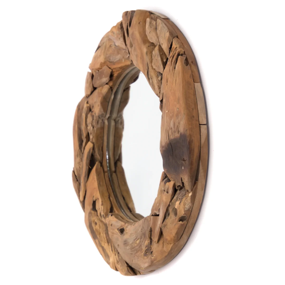 TEAK WANDSPIEGEL "ROUND 60" Holzspiegel – Bild 8