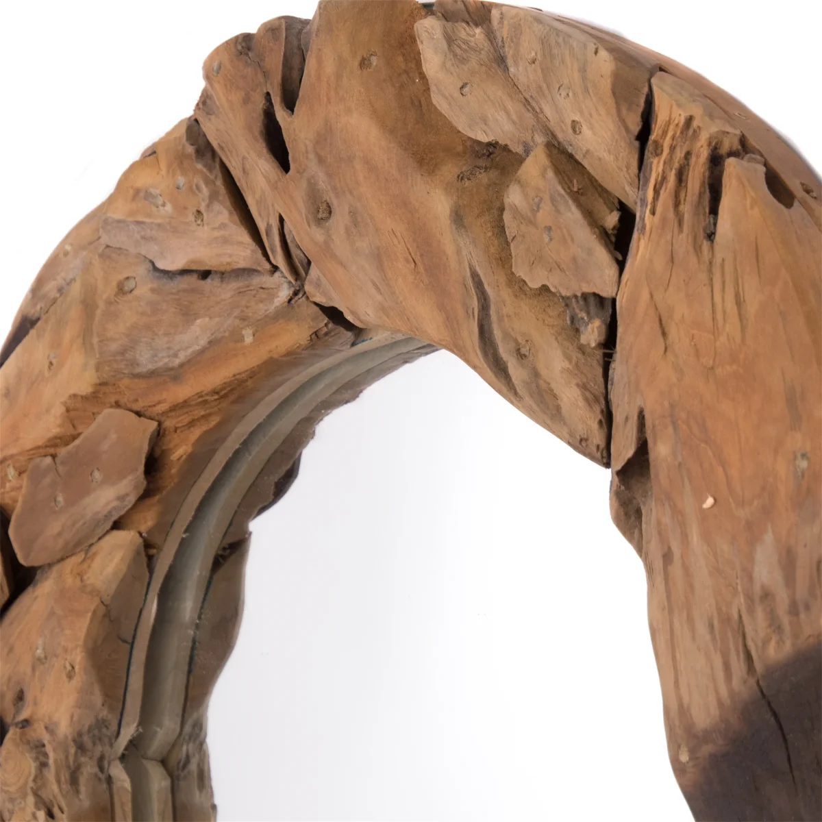 TEAK WANDSPIEGEL "ROUND 60" Holzspiegel – Bild 5