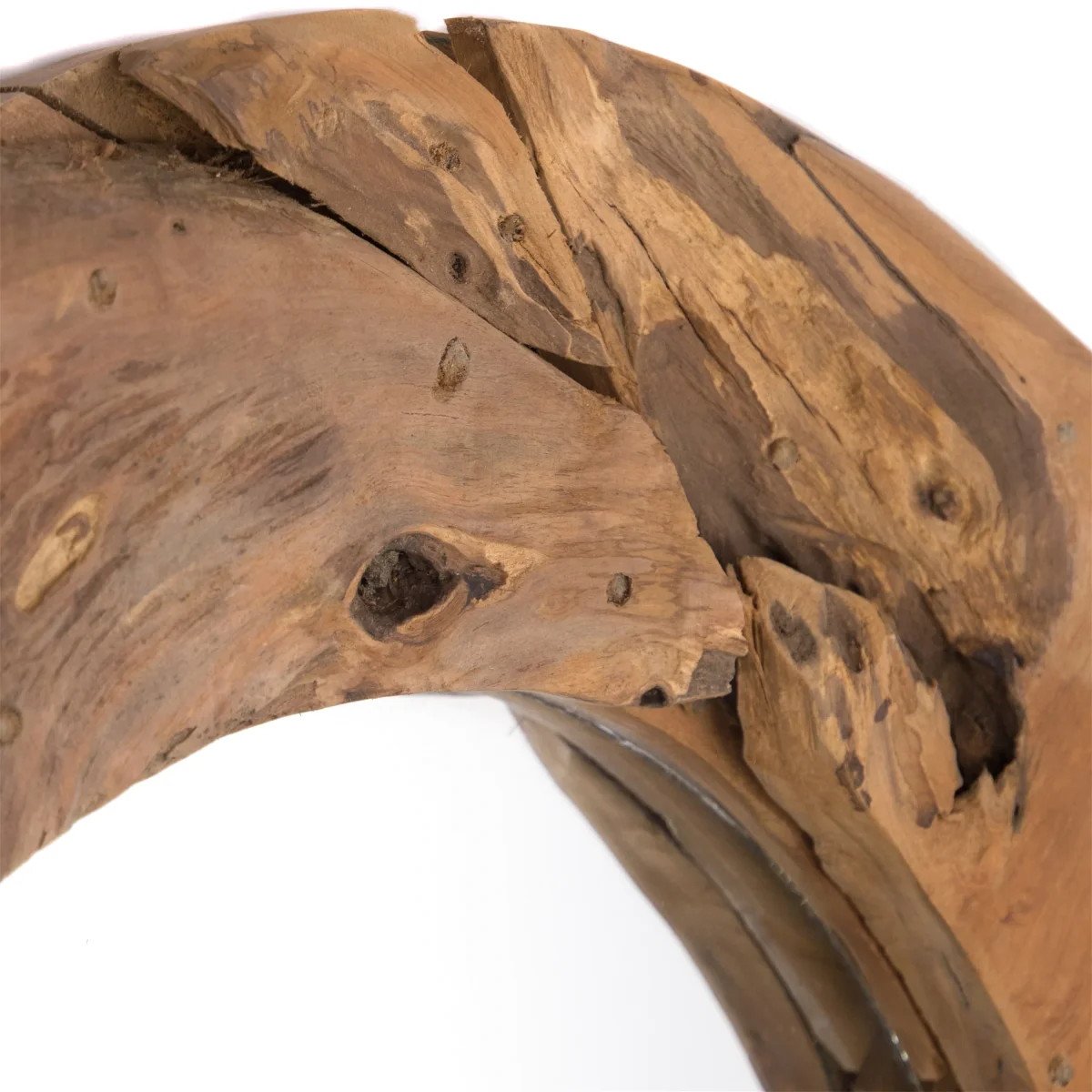 TEAK WANDSPIEGEL "ROUND 60" Holzspiegel – Bild 6