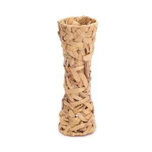 GEFLOCHTENE NATUR VASE "MALIDA" Bodenvase