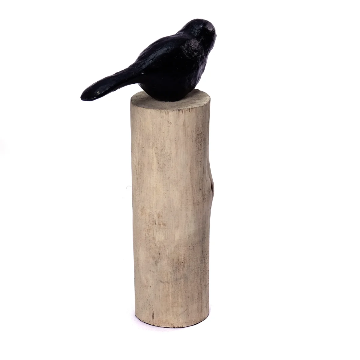 VOGEL SKULPTUR "BIRDY I" Vogel auf Holz Stamm – Bild 7