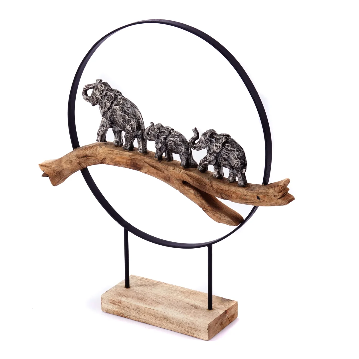SKULPTUR "ELEPHANTS IN RING" Elefanten Deko – Bild 6