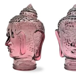 GLAS BUDDHA KOPF | Farbe: T08 altrosa
