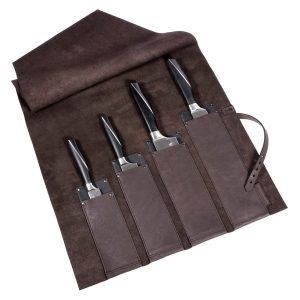 Messerrolle Kochmesser Rindleder