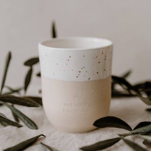 Toller Tag, handgefertigter Becher aus Steingut