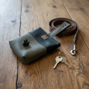 Gassitasche 2-farbig, taupe-schwarz