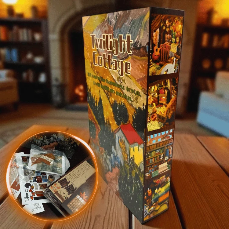 Book Nook Diorama – Leuchtende Miniaturwelt fürs Bücherregal (4 Designs zur Auswahl) – Bild 6