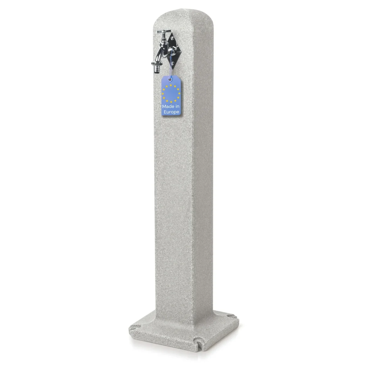 Stoneflow Wasserzapfsäule Poller Granit-Optik – 90 cm Gartenwassersäule mit Wasserhahn & Schlauchanschluss – Bild 9