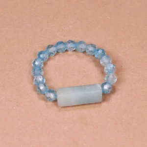 Ring Amazonit & blauer Topas facettiert