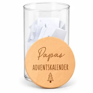 Adventskalender Aufbewahrungsglas personalisiert