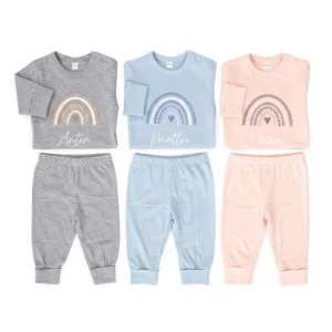 Baby Pyjama "Regenbogen" personalisiert