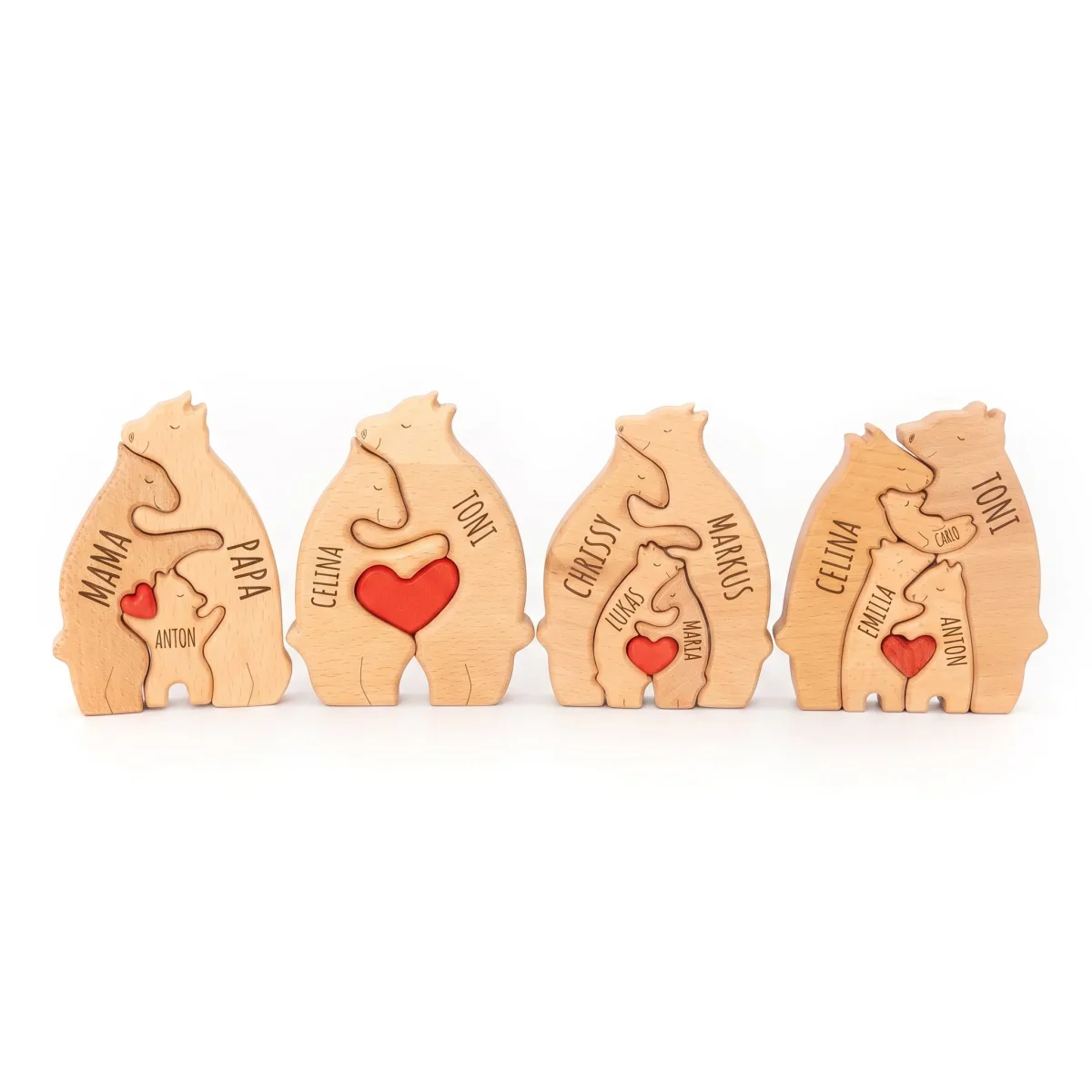 Bär Familie Puzzle personalisiert – Bild 2