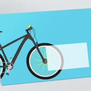 Blaue Brief-Umschläge mit Fahrrad, 10er Pack