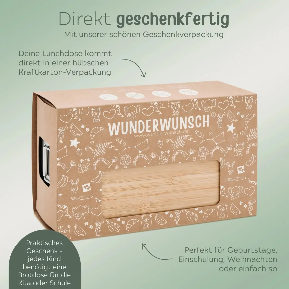 Brotdose Edelstahl personalisiert - Lehrerin Definition Gravur – Bild 4
