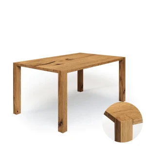 Esstisch Fohla – Wildeiche (rustikal)