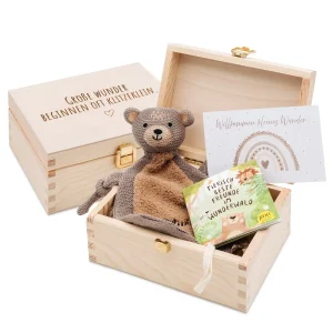 Geschenkbox Geburt - Schmusetuch + Pixi Buch + Postkarte