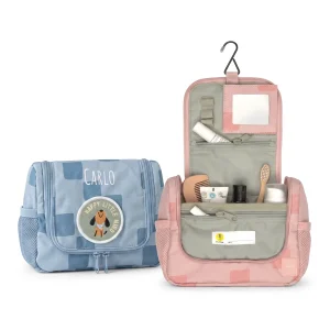 LÄSSIG Kulturtasche Kinder "Pattern Party"  personalisierbar