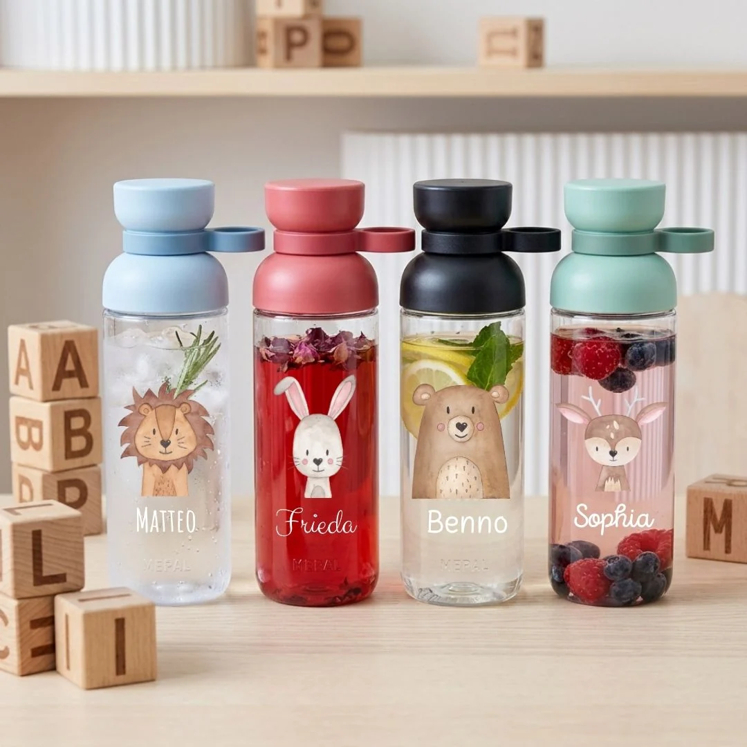 MEPAL Kinder Trinkflasche Vita personalisiert - Tier Aquarell – Bild 3