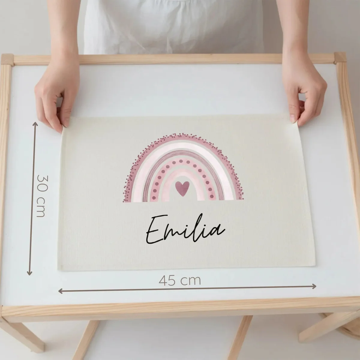 Platzdeckchen personalisiert - Regenbogen Aquarell – Bild 5