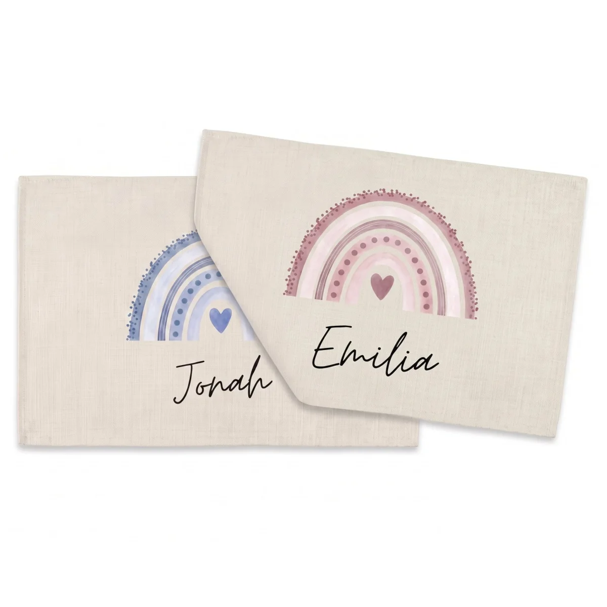 Platzdeckchen personalisiert - Regenbogen Aquarell